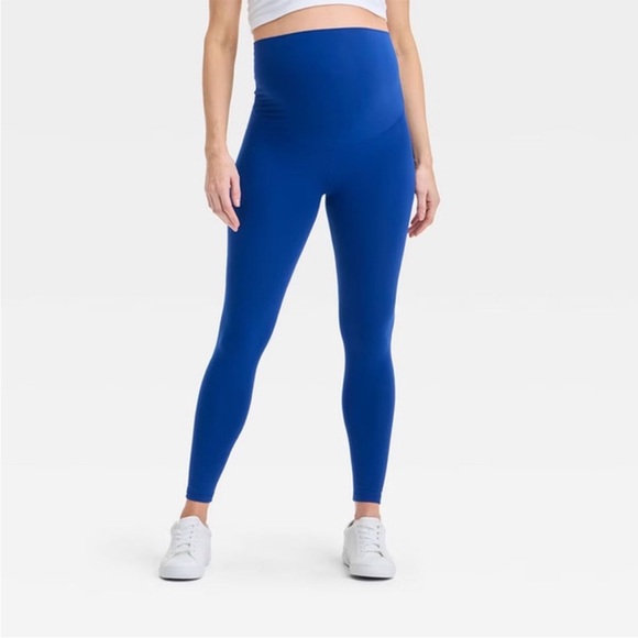 Isabel Maternity by Ingrid & Isabel Pants - Isabel Maternity Luxe High Rise Royal Blue Active Leggings Size M | NWT